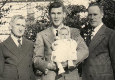 Four-generation photo - Edgar, Richard, Dean, and Dianne Pollock